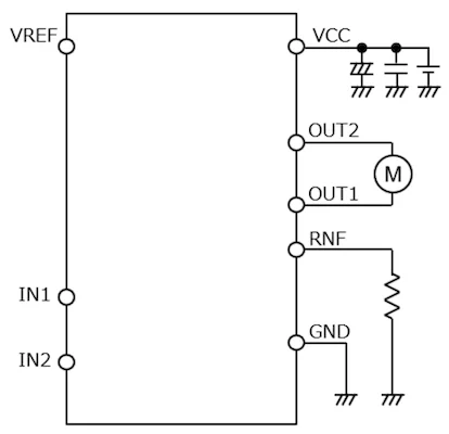 Typical application circuit using the&nbsp;BD60210FV